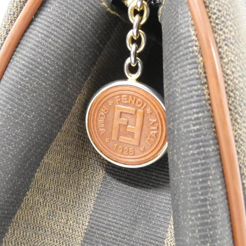 Fendi Brown Coated Canvas Handbag (Pre-Owned)
