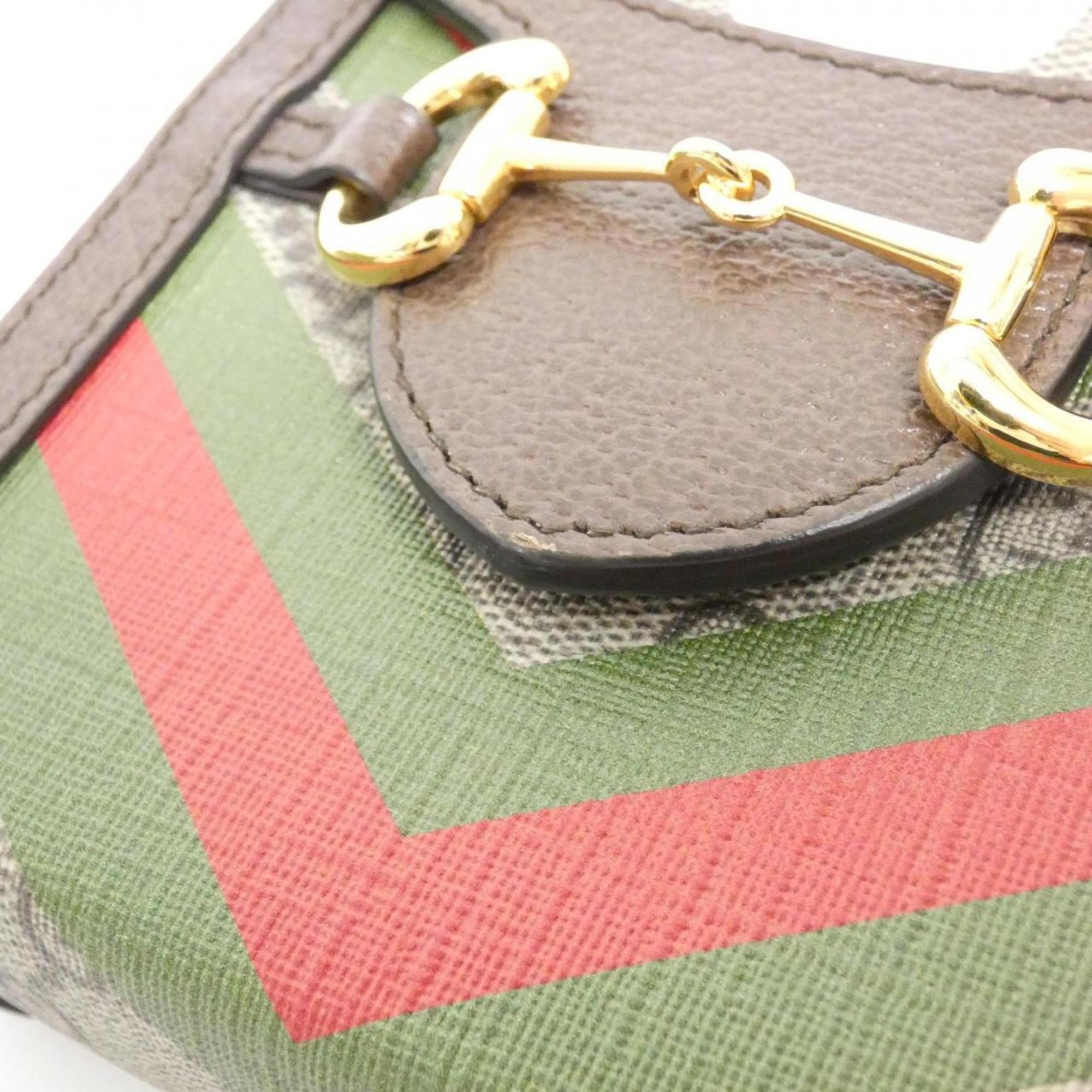 Gucci Beige Brown Multi-Color Gg Supreme Leather Handbag (Pre-Owned)