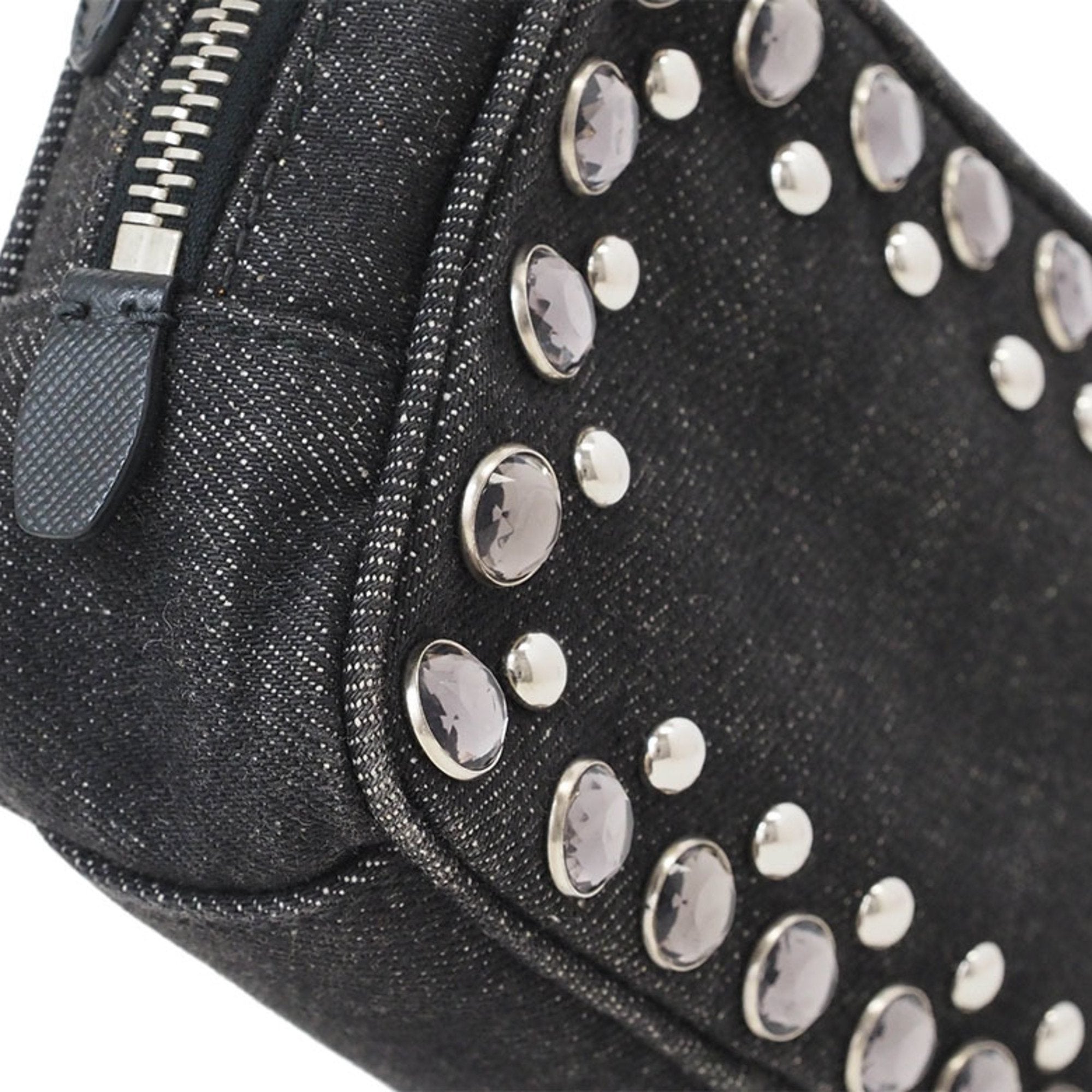 Prada Black Cotton Pochette Pouch Shoulder Bag (Pre-Owned)