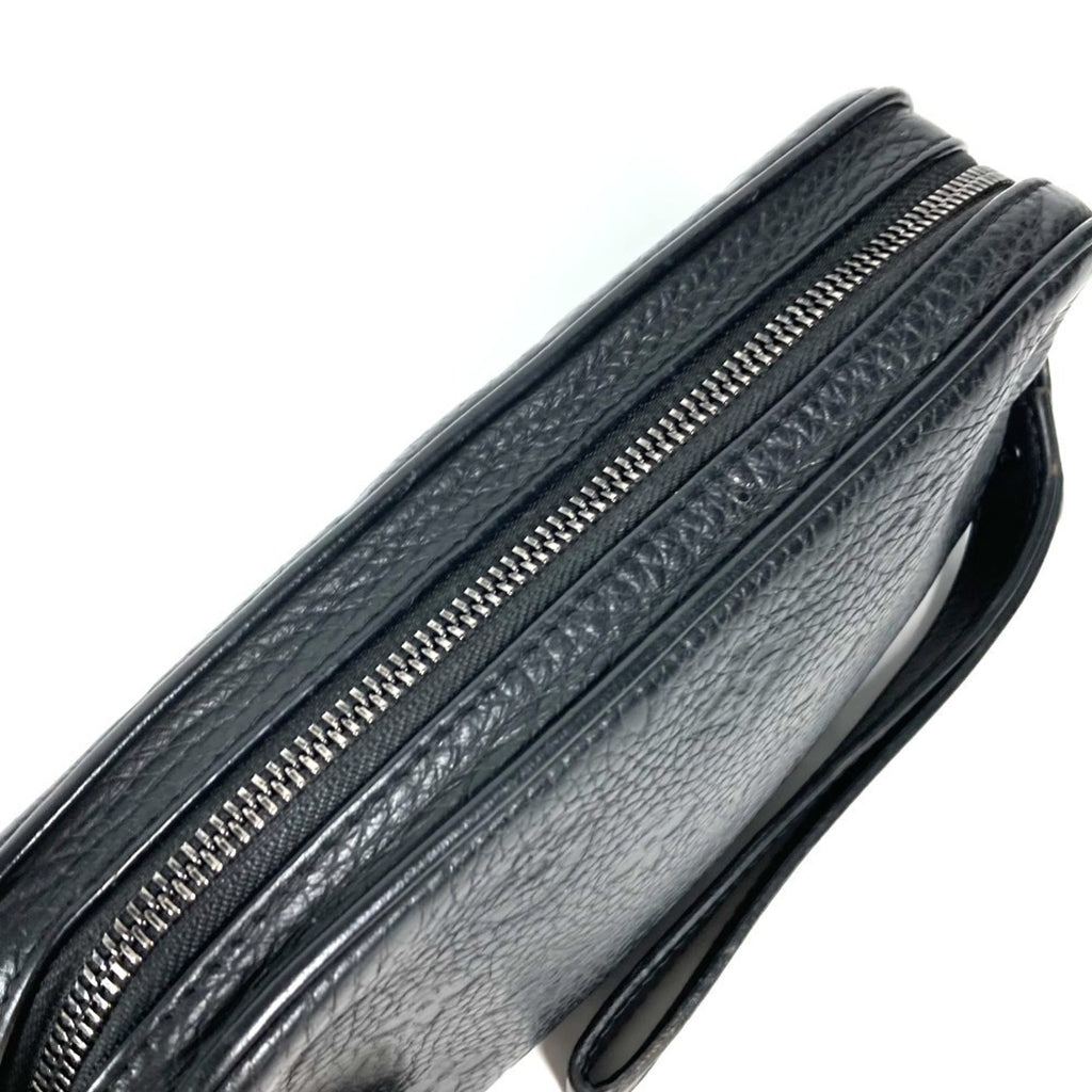 Louis Vuitton Black Noir Leather Clutch Bag Pouch (Pre-Owned)