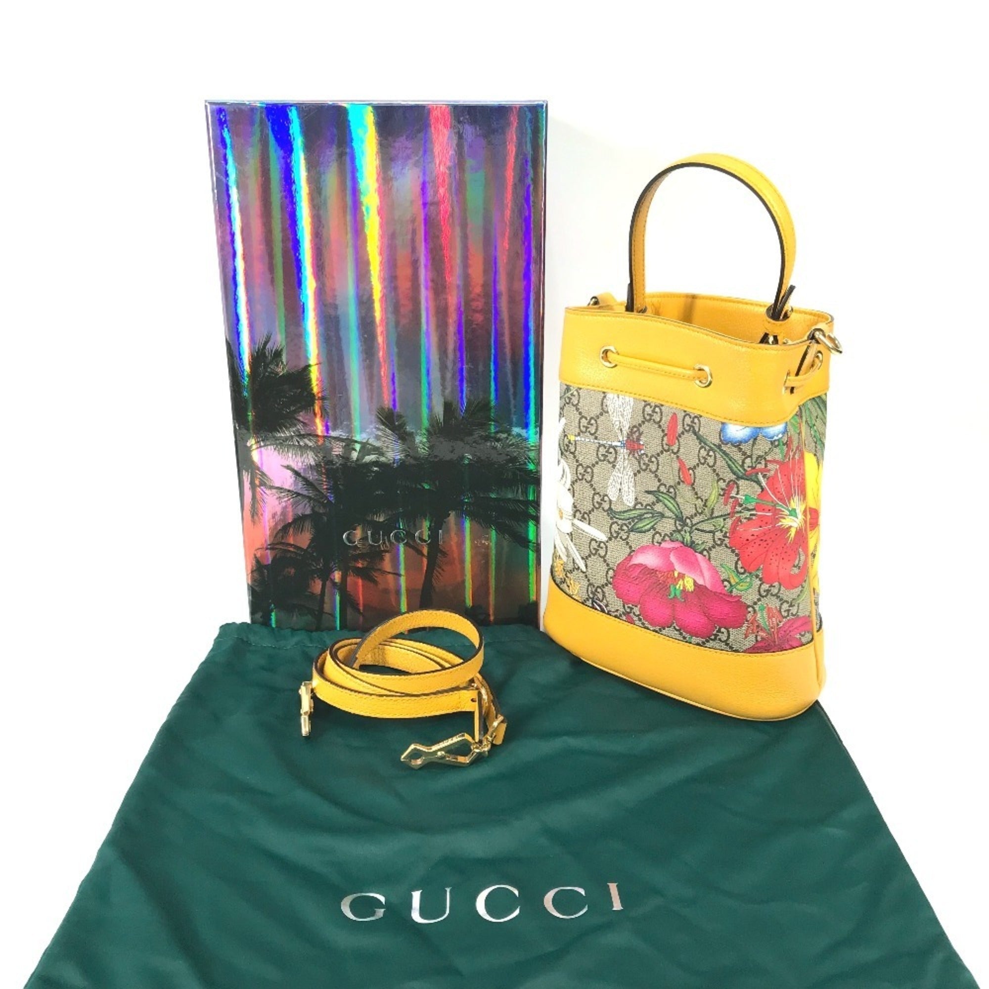 Gucci Beige Multi-Color Gg Supreme Handbag Shoulder Bag (Pre-Owned)