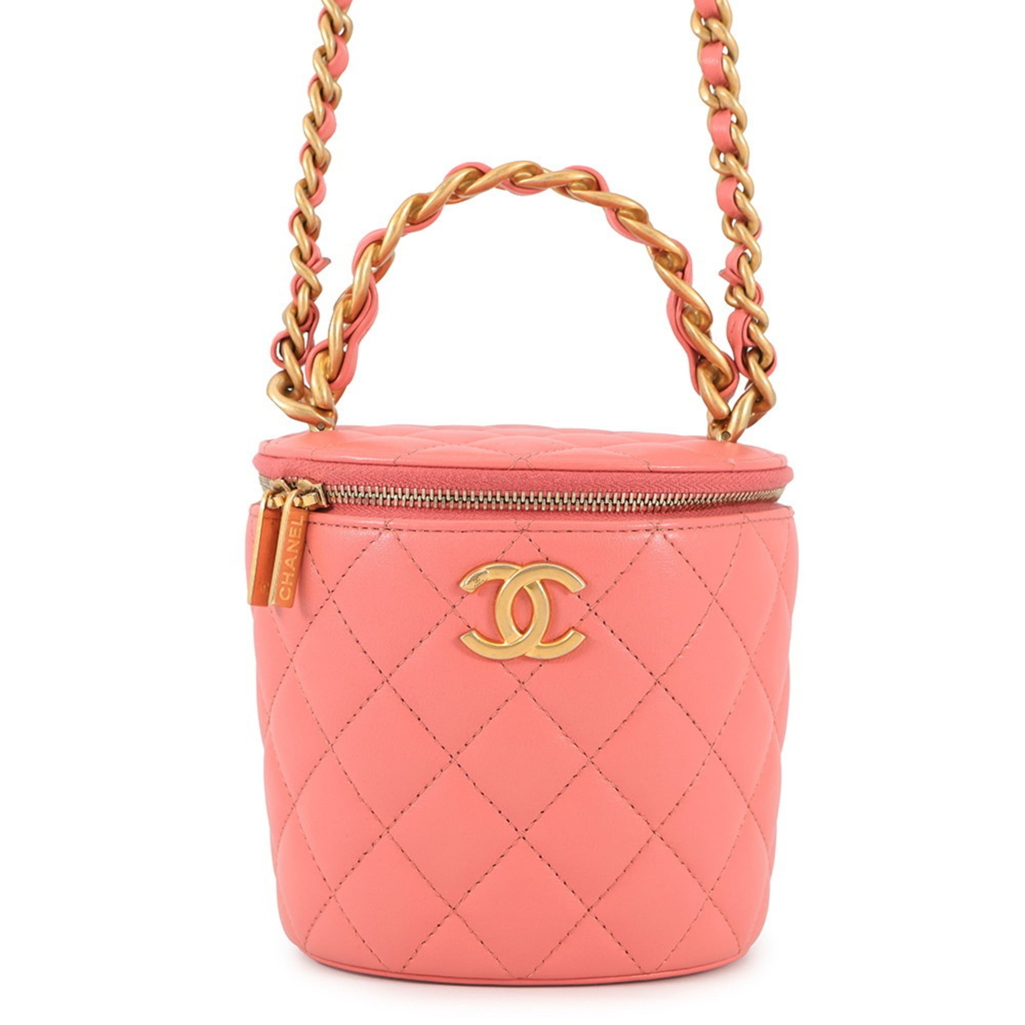 Chanel Pink Leather Shoulder Bag (Pre-Owned)