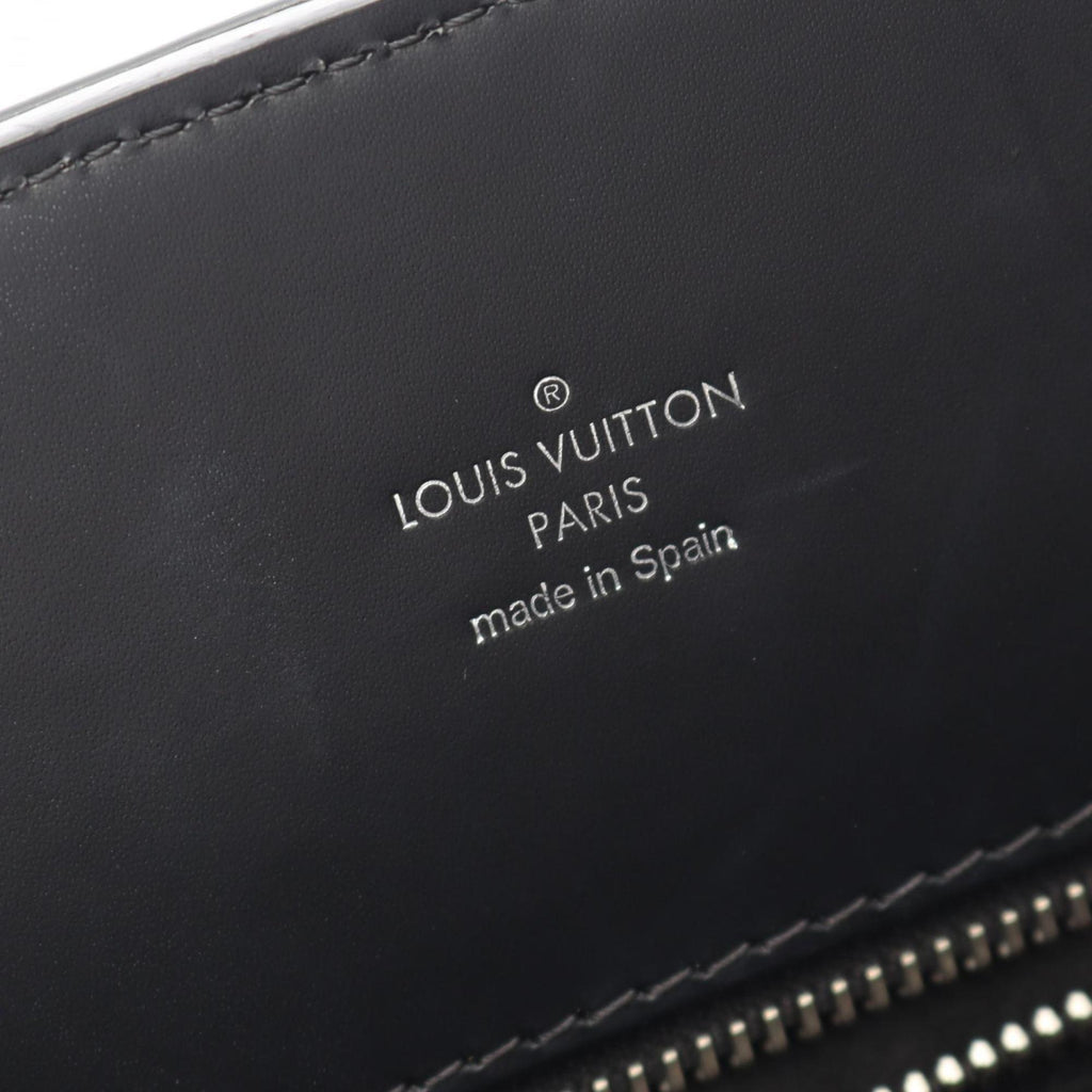 Louis Vuitton Black Blue Leather Tote Bag (Pre-Owned)