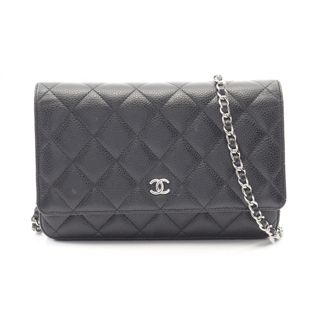 Chanel Black Grained Calfskin Handbag Shoulder Bag (Pre-Owned)