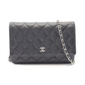 Chanel Black Grained Calfskin Handbag Shoulder Bag (Pre-Owned)