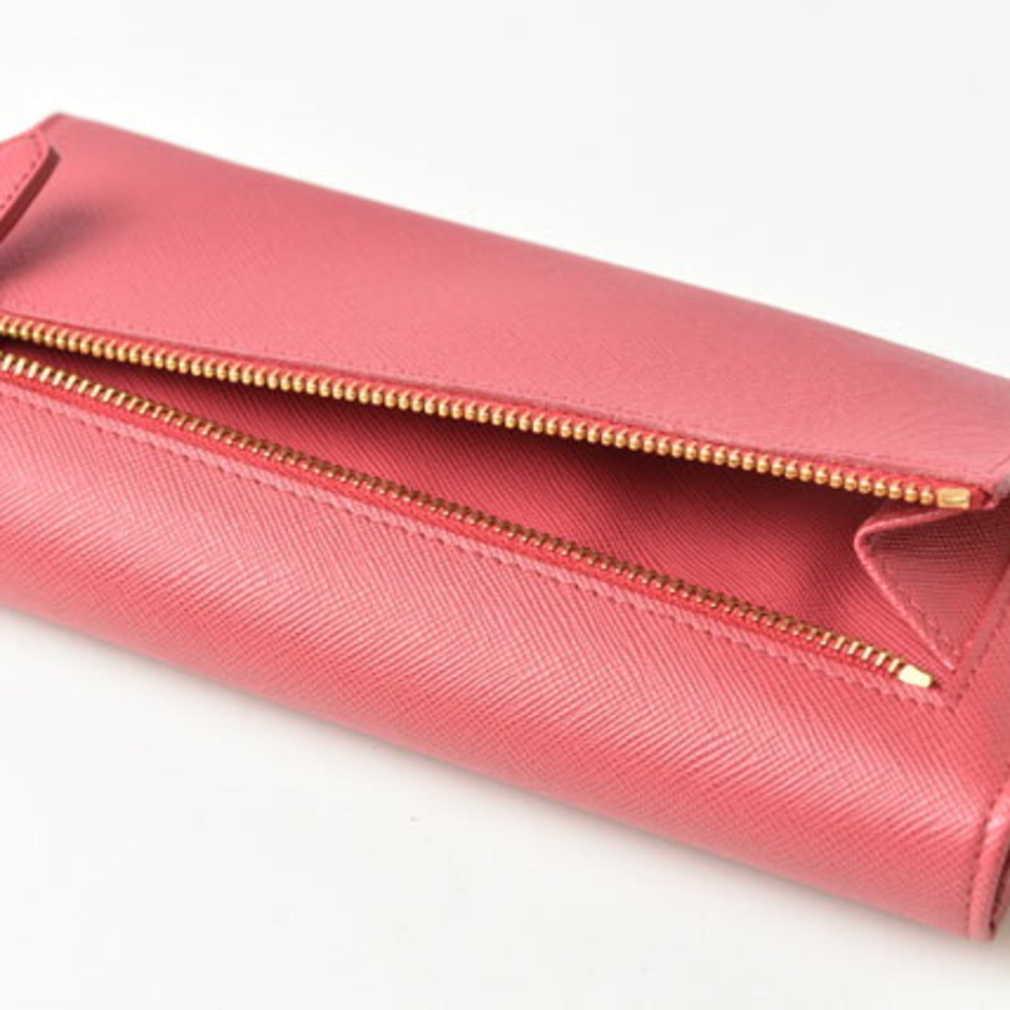 Prada Peonia Saffiano Metal Saffiano Metal Long Wallet (Bi-Fold) (Pre-Owned)