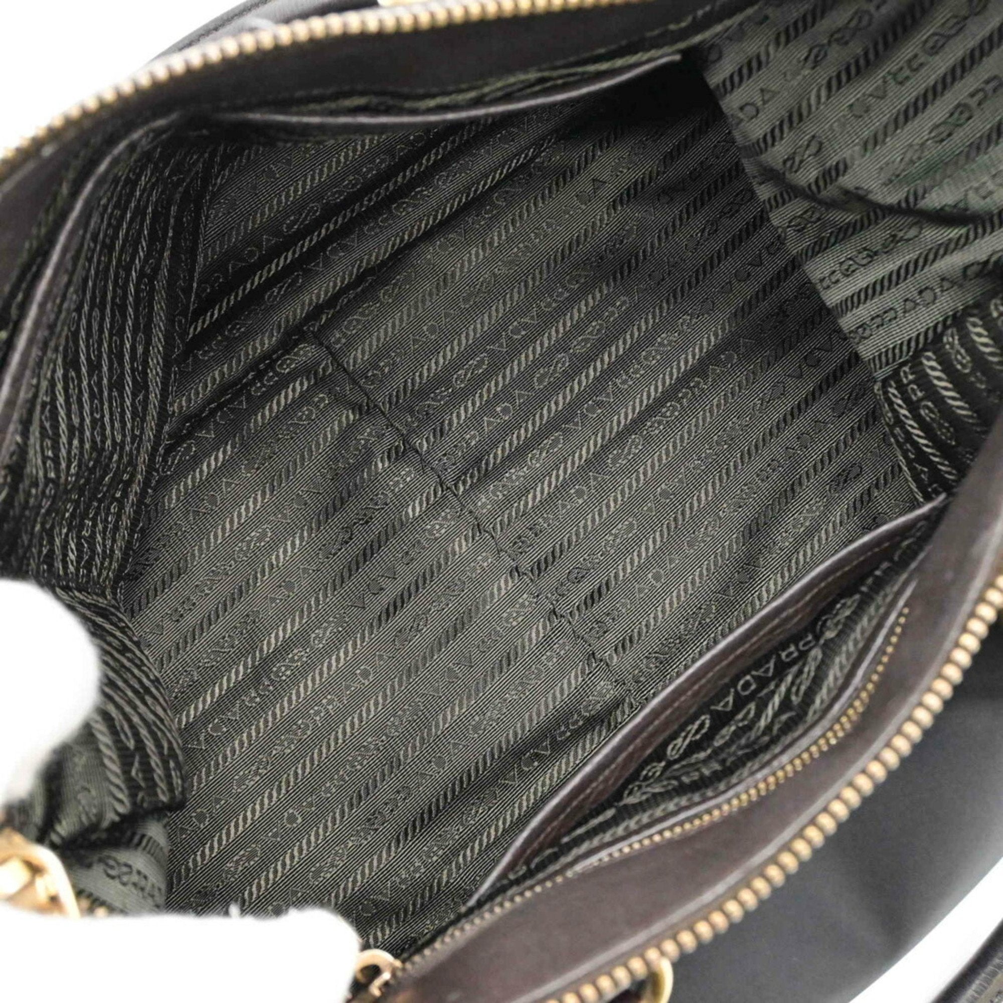 Prada Black Nylon Handbag Shoulder Bag (Pre-Owned)