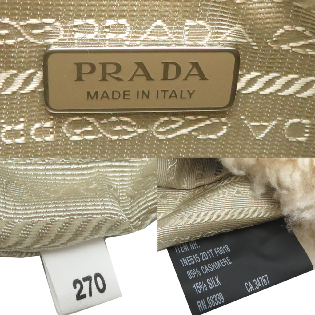 Prada White Silk Wool Handbag (Pre-Owned)