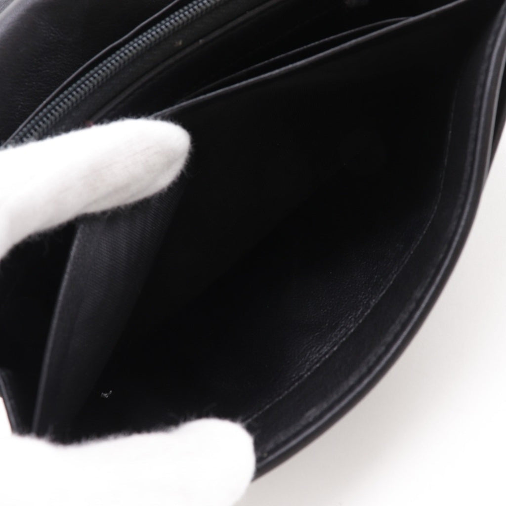 Gucci Black Leather Long Wallet (Bi-Fold) (Pre-Owned)