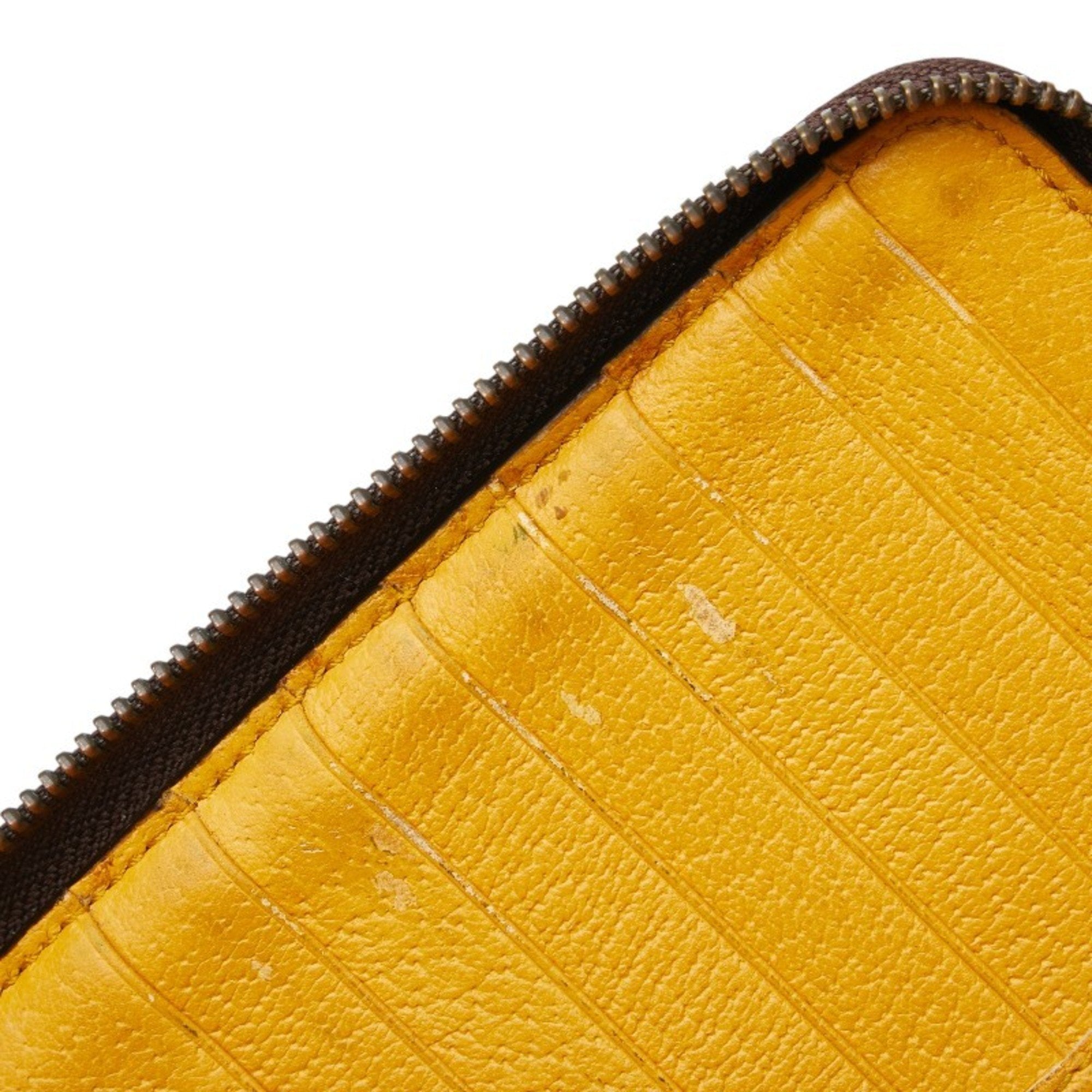 Gucci Beige Brown Pvc Leather Long Wallet (Bi-Fold) (Pre-Owned)