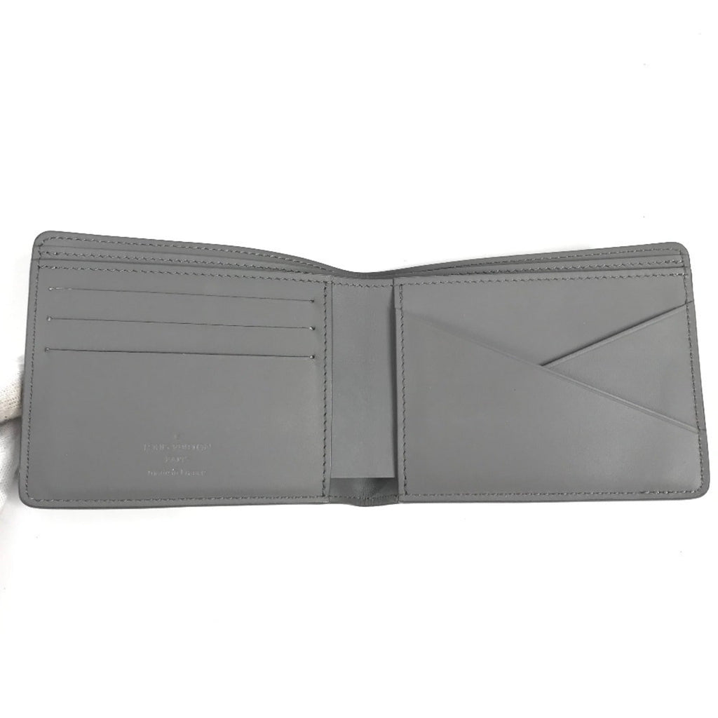 Louis Vuitton Gray Leather Wallet (Bi-Fold) (Pre-Owned)