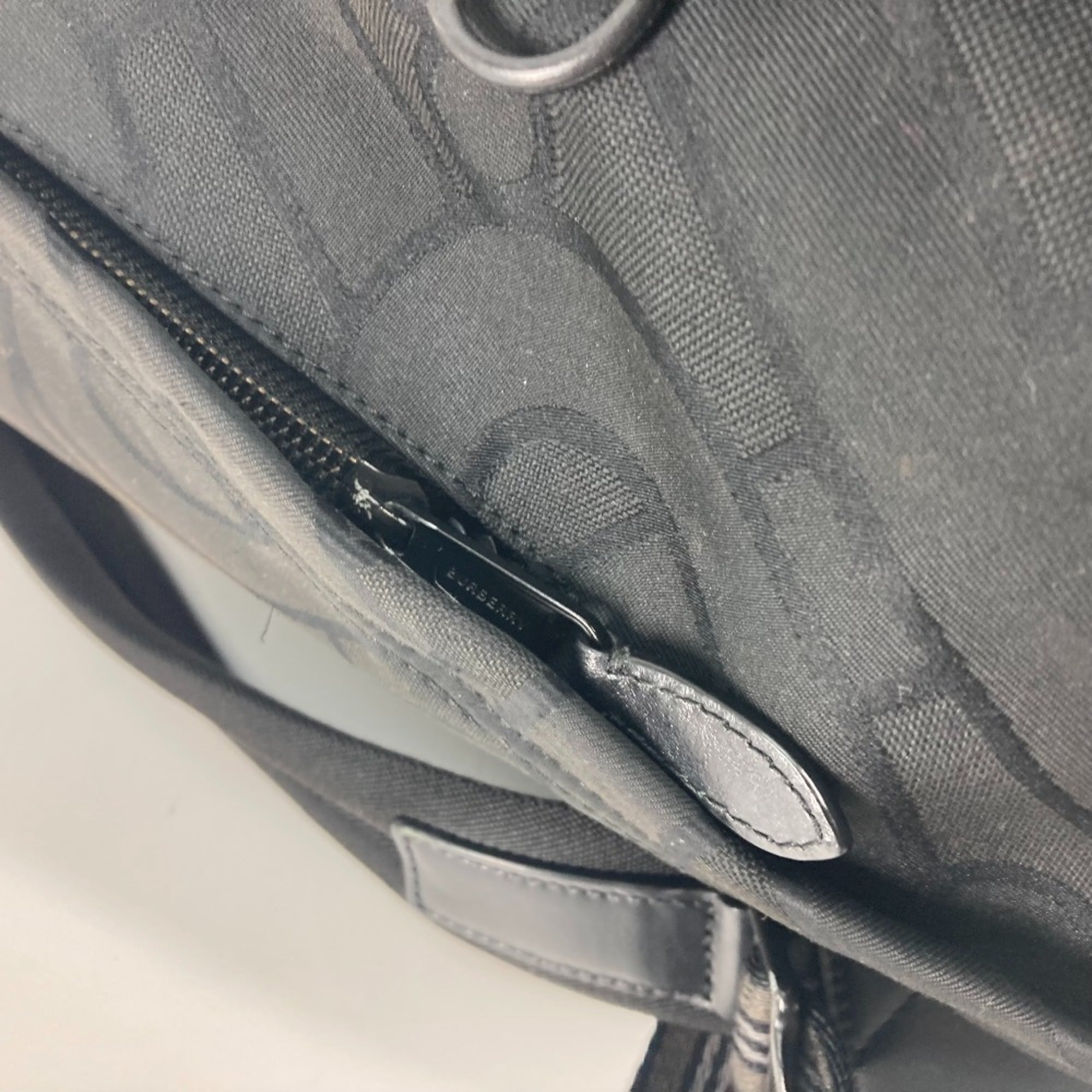 Burberry Black Canvas Leather Backpack (Pre-Owned)