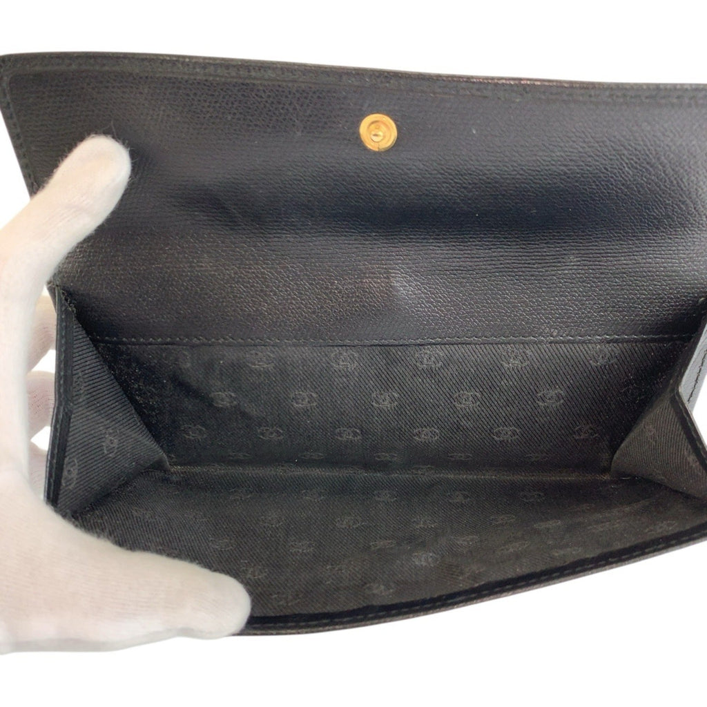 Chanel Black Leather Wallet (Bi-Fold) (Pre-Owned)