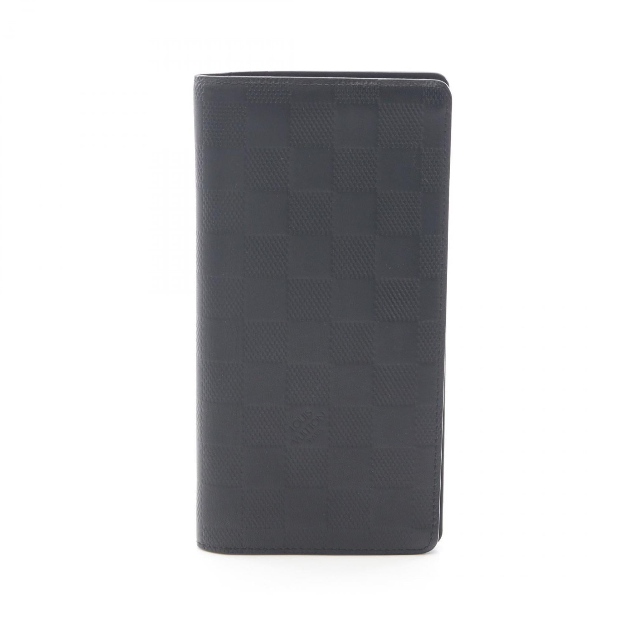 Louis Vuitton Black Onyx Damier Infini Leather Long Wallet (Bi-Fold) (Pre-Owned)