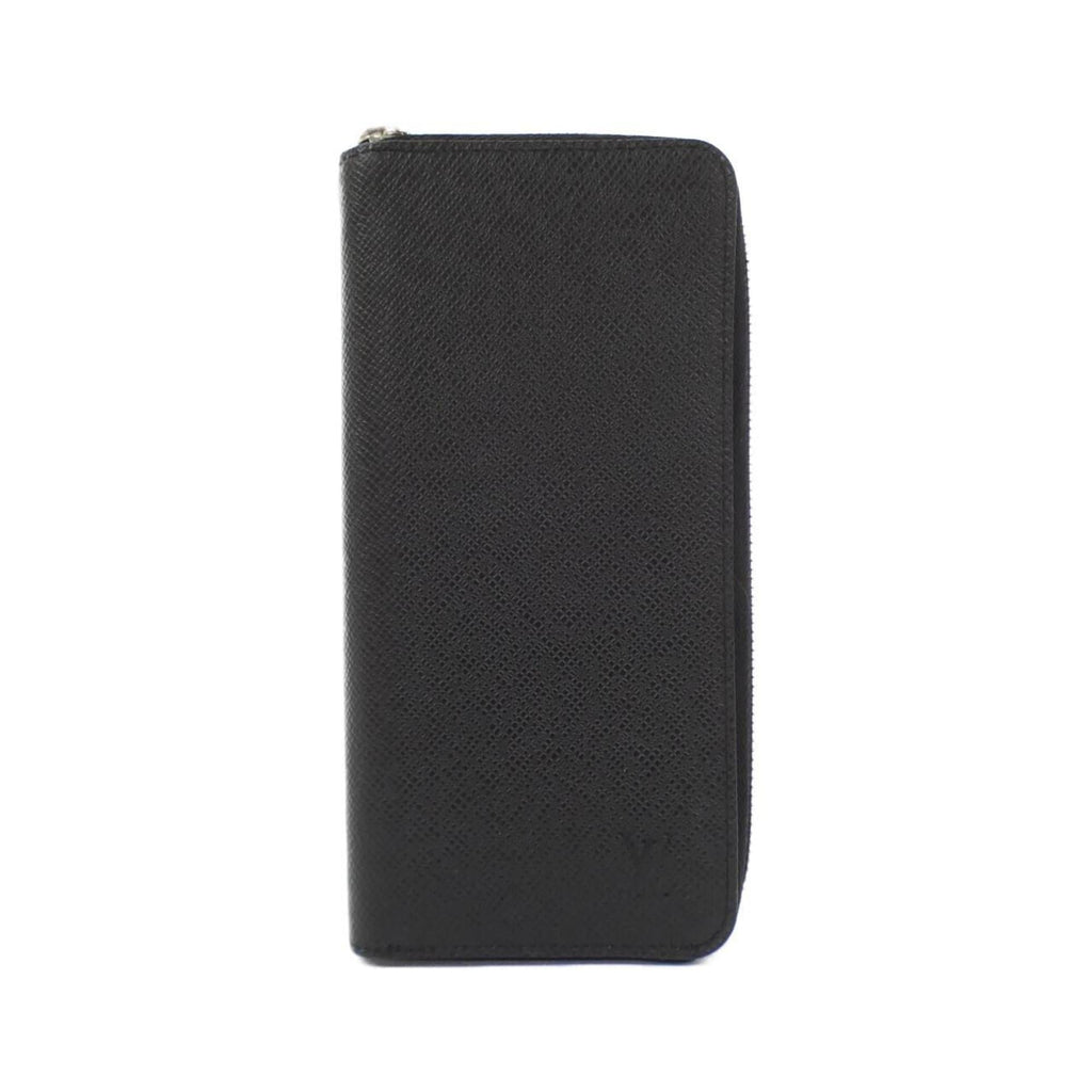 Louis Vuitton Black Taiga Leather Long Wallet (Bi-Fold) (Pre-Owned)