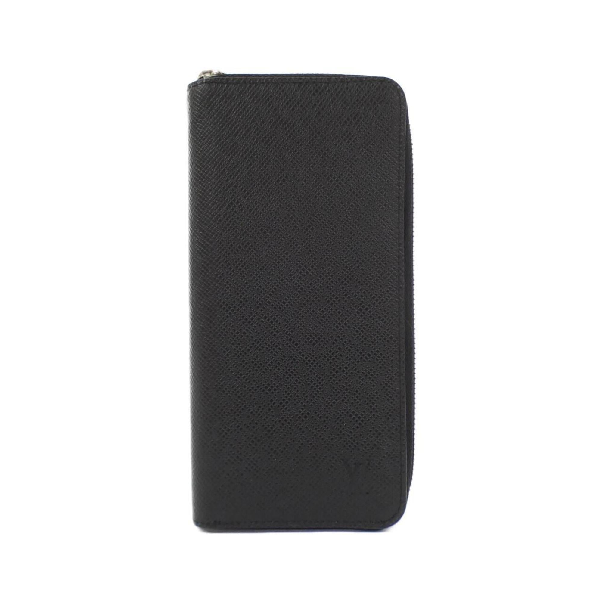 Louis Vuitton Black Taiga Leather Long Wallet (Bi-Fold) (Pre-Owned)