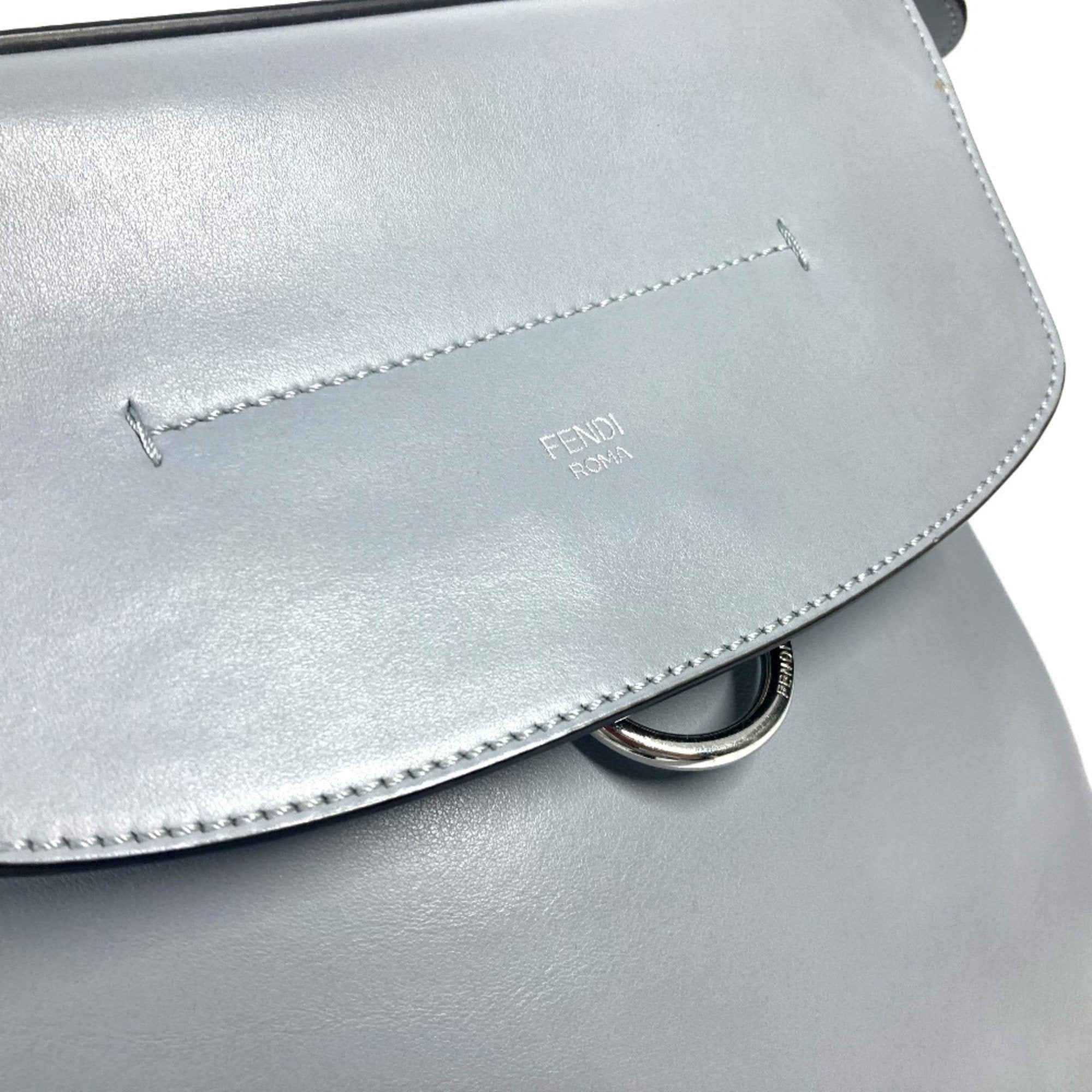 Fendi Blue Leather Backpack (Pre-Owned)