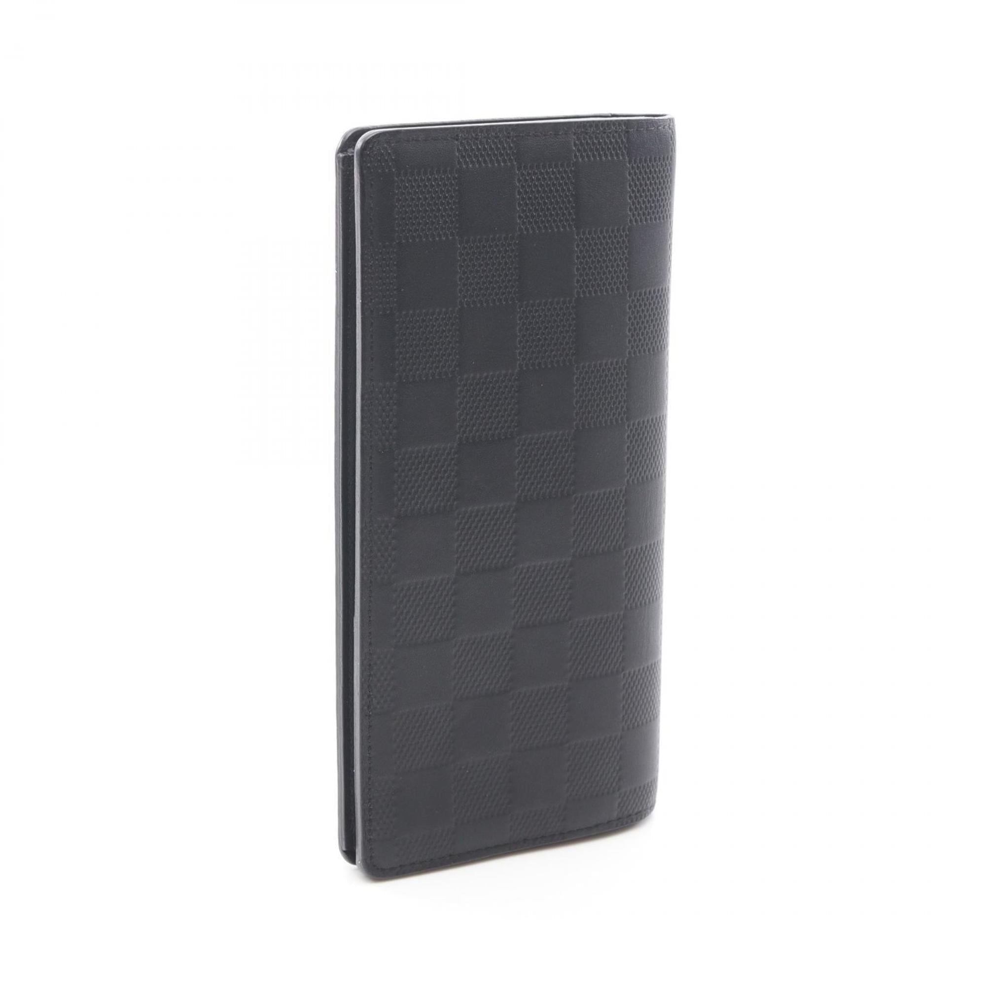 Louis Vuitton Black Onyx Damier Infini Leather Long Wallet (Bi-Fold) (Pre-Owned)
