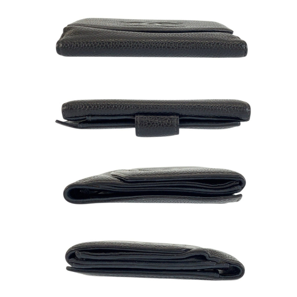 Chanel Black Leather Coin Purse/Coin Case (Pre-Owned)
