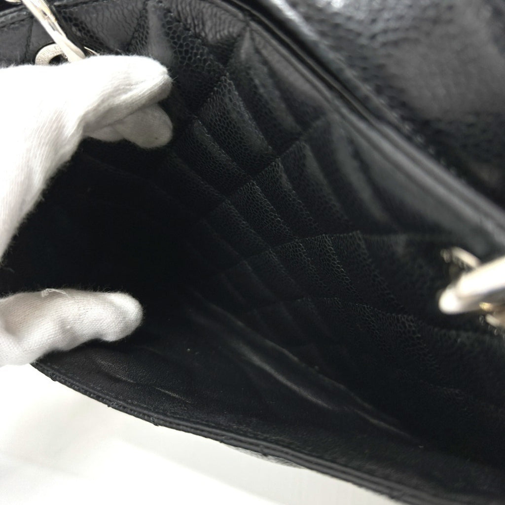 Chanel Black Grained Calfskin Handbag Tote Bag (Pre-Owned)