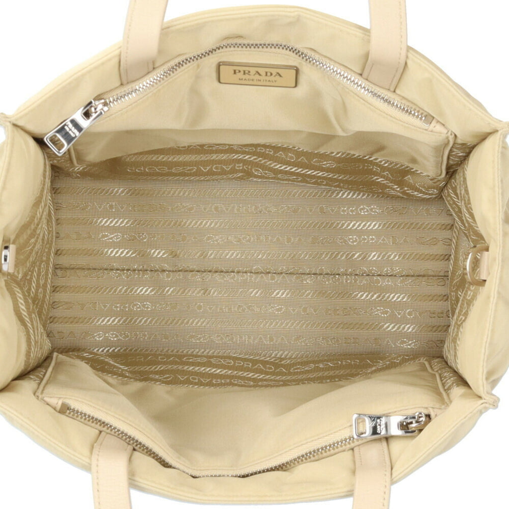 Prada Beige Nylon Shoulder Bag (Pre-Owned)