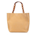 Chanel Beige Grained Calfskin Plastic Shoulder Bag Tote Bag (Pre-Owned)
