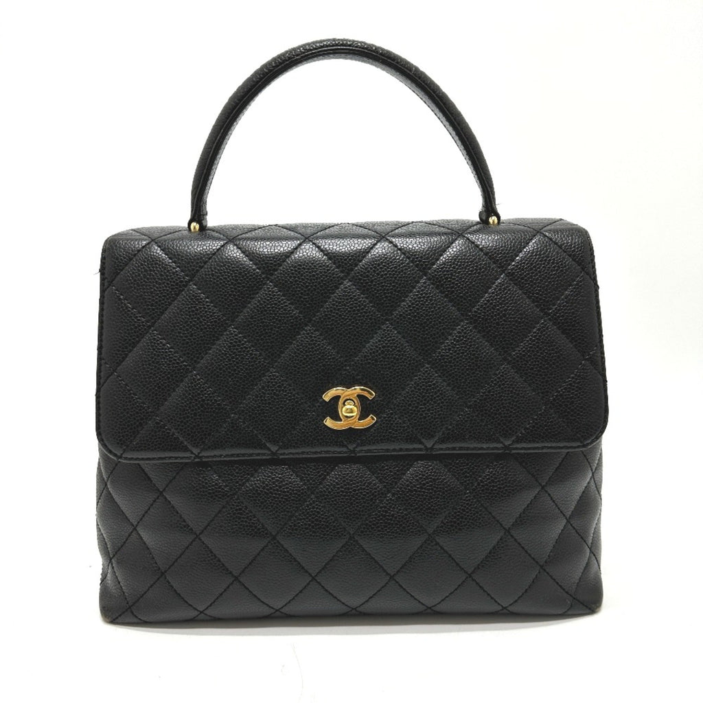 Chanel Black Leather Handbag (Pre-Owned)