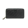 Chanel Black Leather Long Wallet (Bi-Fold) (Pre-Owned)