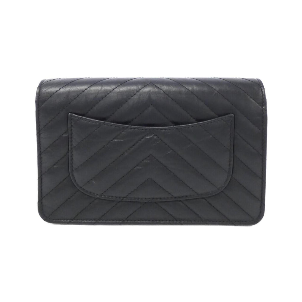 Chanel Black Leather Chain/Shoulder Wallet (Pre-Owned)