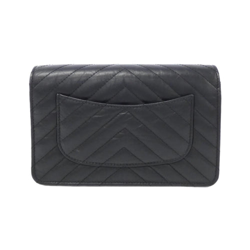 Chanel Black Leather Chain/Shoulder Wallet (Pre-Owned)
