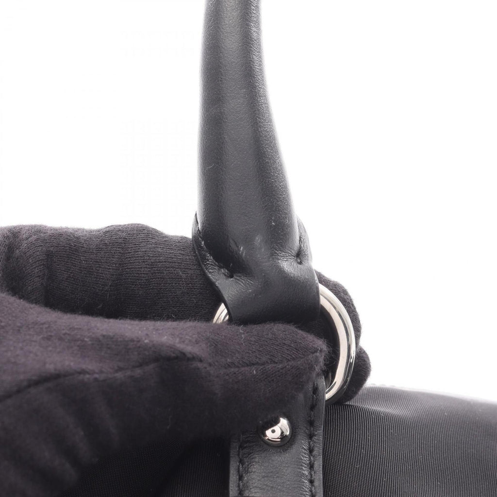 Prada Black Nylon Leather Handbag (Pre-Owned)