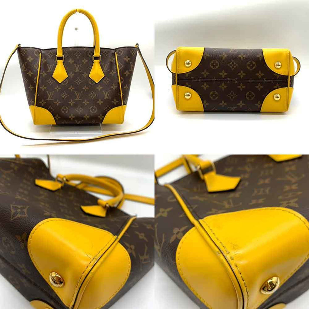 Louis Vuitton Brown Monogram Yellow Monogram Handbag Shoulder Bag (Pre-Owned)