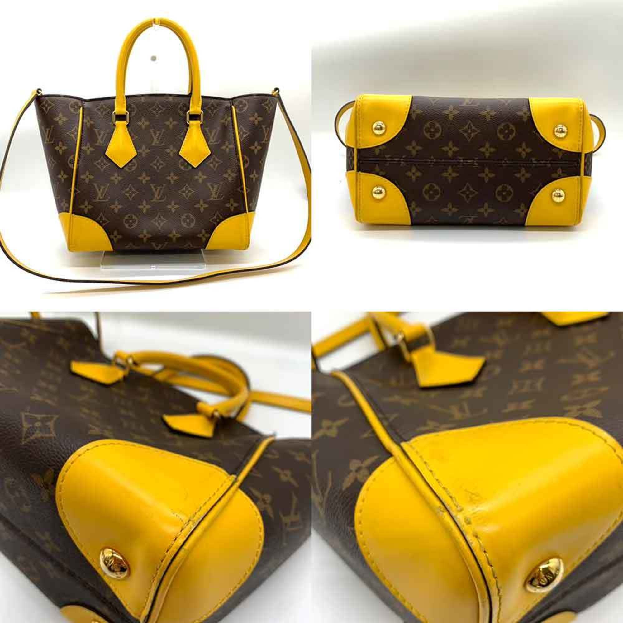 Louis Vuitton Brown Monogram Yellow Monogram Handbag Shoulder Bag (Pre-Owned)