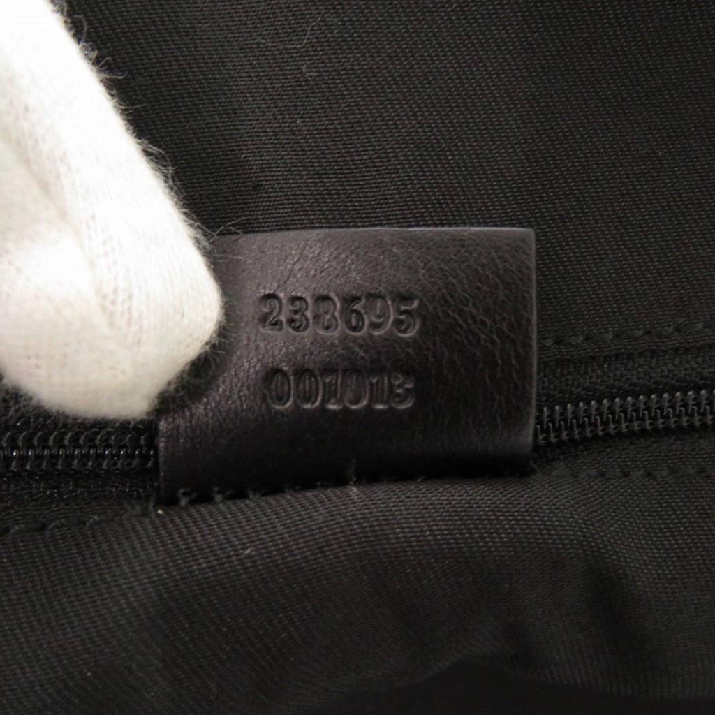 Gucci Black Canvas Leather Tote Bag (Pre-Owned)