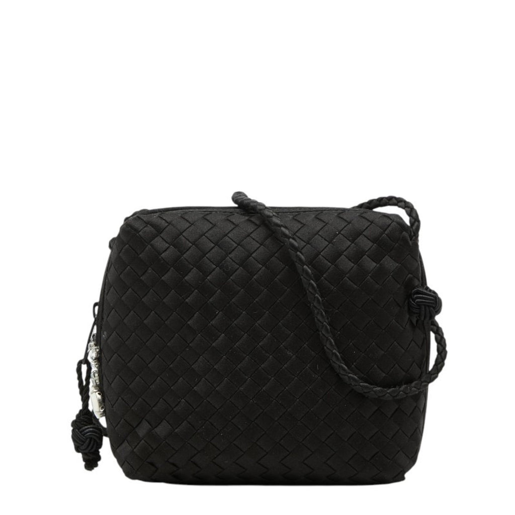 Bottega Veneta Black Satin Shoulder Bag (Pre-Owned)