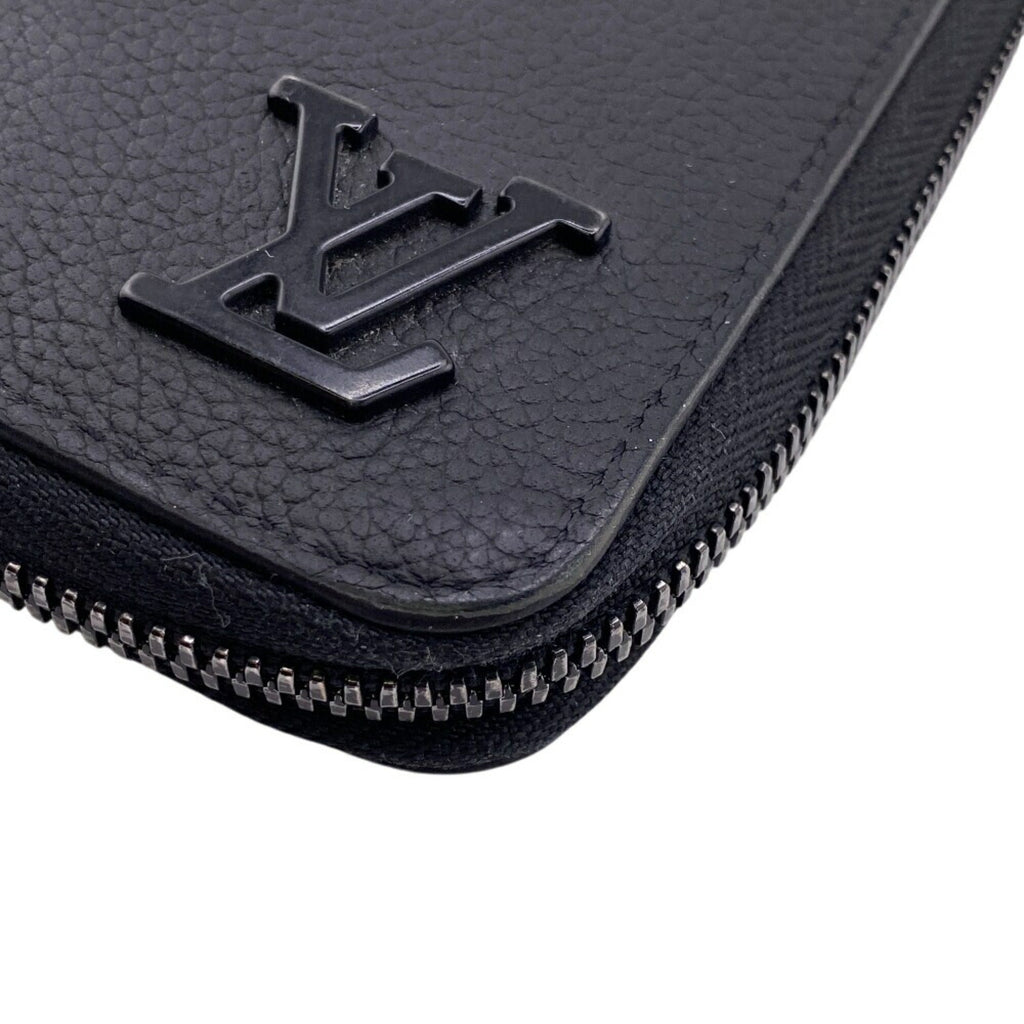 Louis Vuitton Black Leather Long Wallet (Bi-Fold) (Pre-Owned)