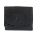 Chanel Black Leather Coin Purse/Coin Case (Pre-Owned)