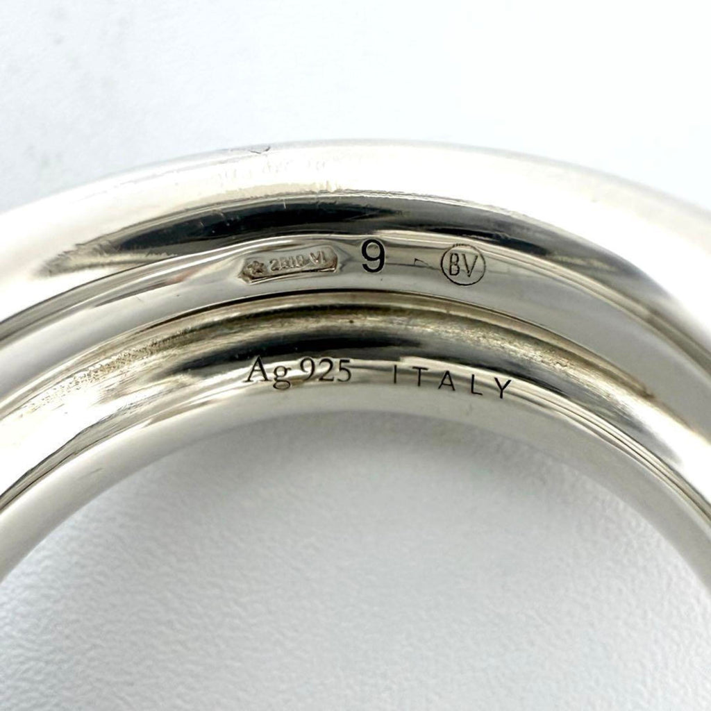 Bottega Veneta Silver 925 Band Ring (Pre-Owned)