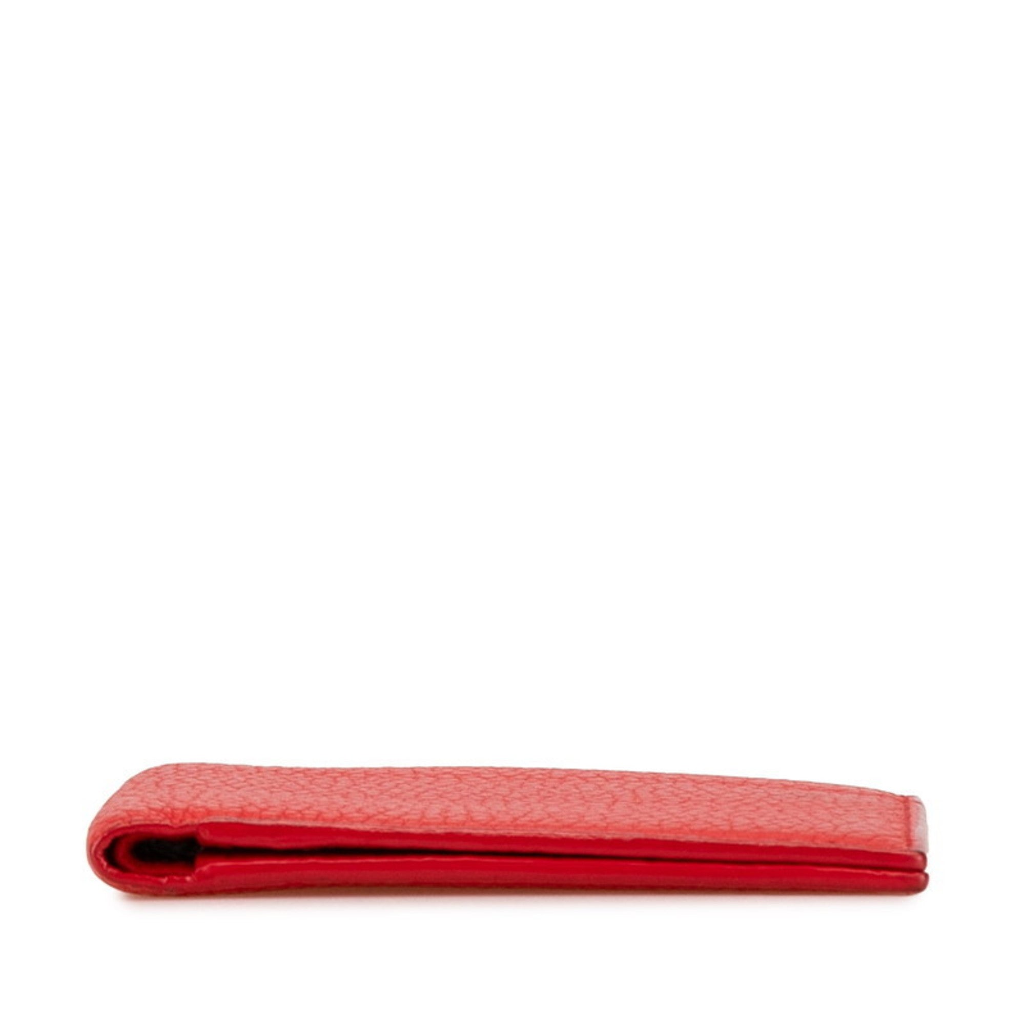 Bottega Veneta Red Color Leather Wallet (Bi-Fold) (Pre-Owned)
