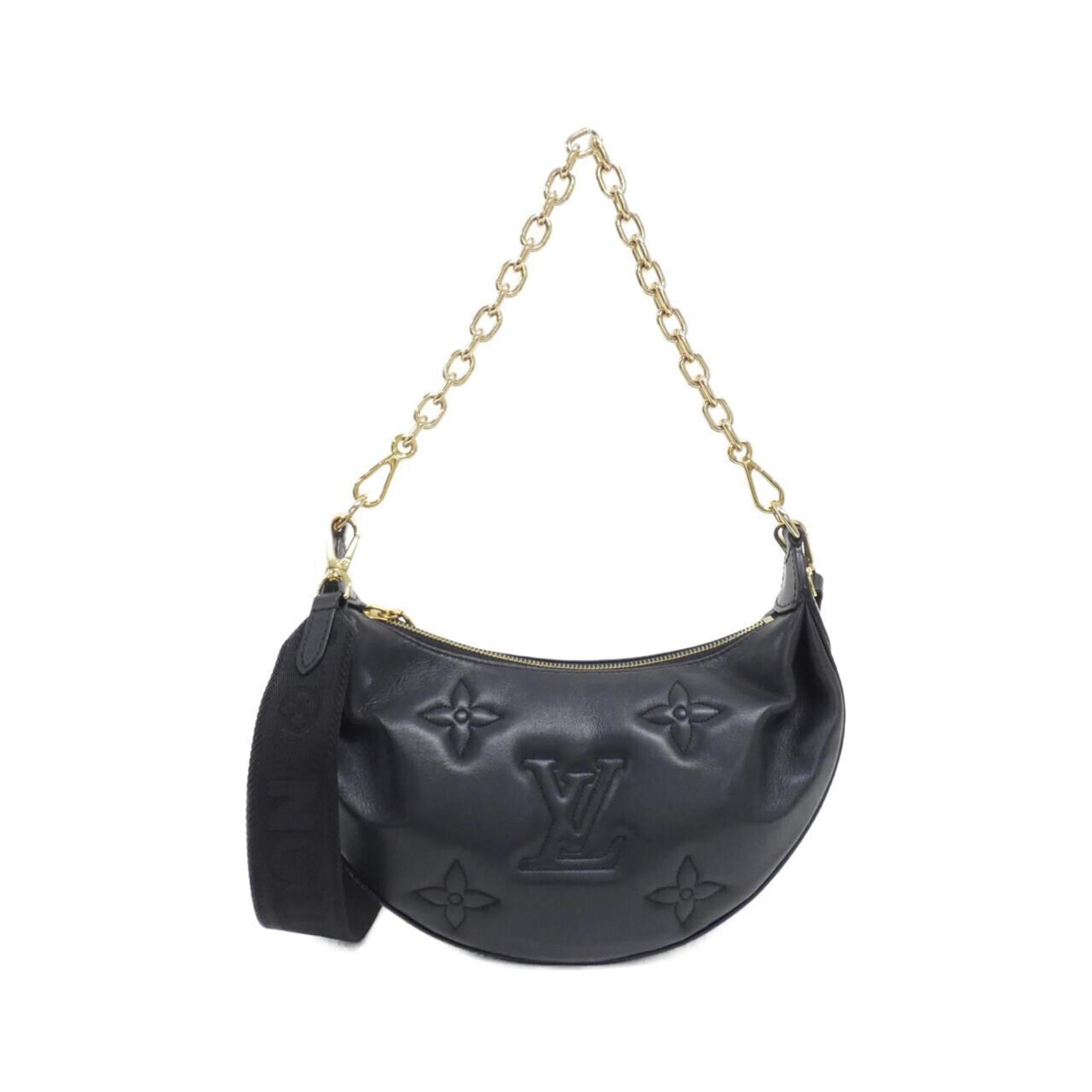 Louis Vuitton Black Leather Shoulder Bag (Pre-Owned)