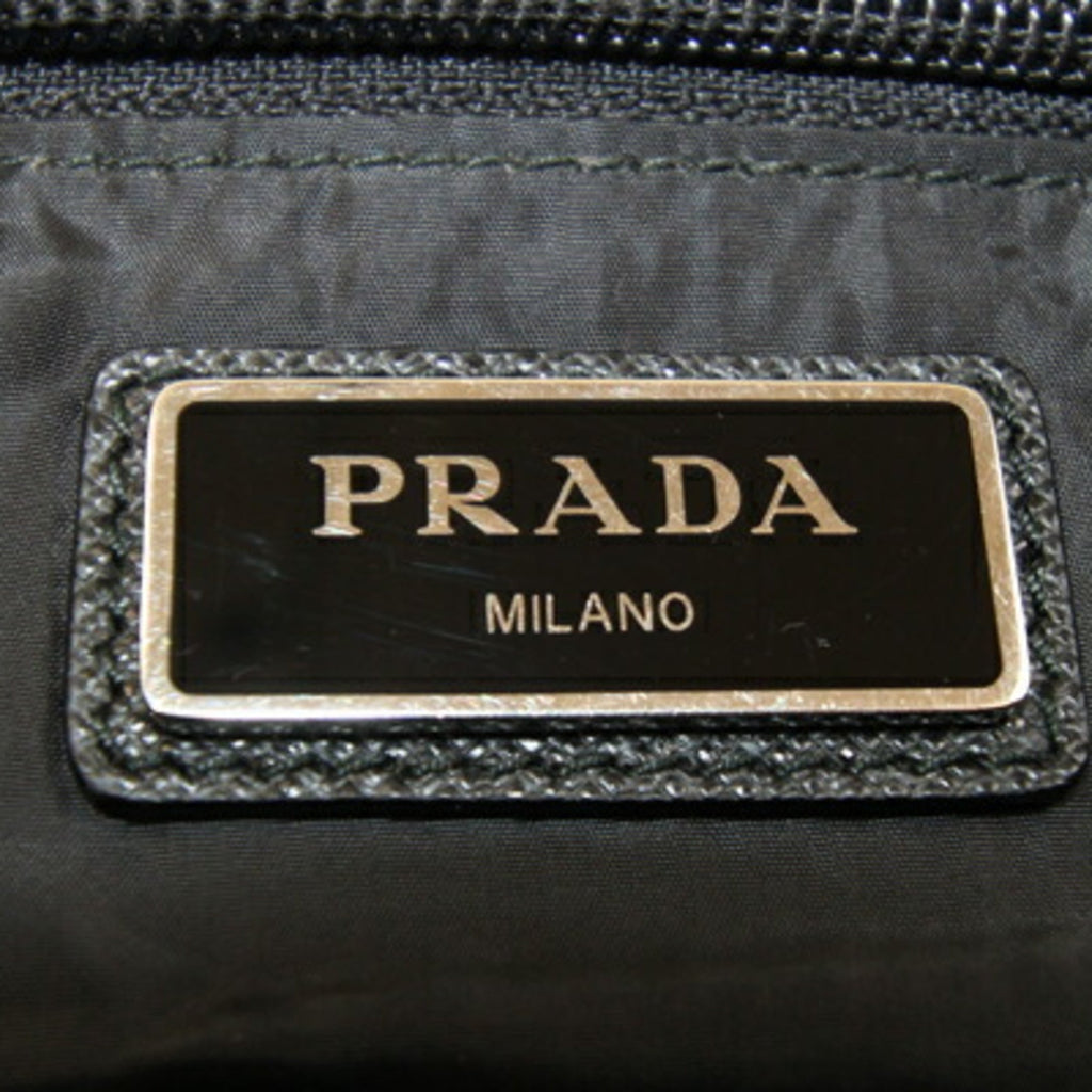 Prada Black Nylon Leather Shoulder Bag (Pre-Owned)