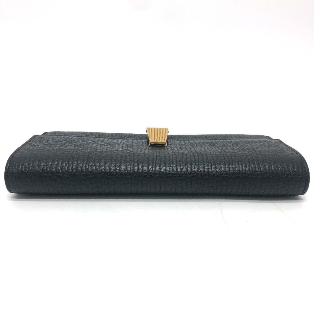 Bottega Veneta Black Leather Long Wallet (Bi-Fold) (Pre-Owned)