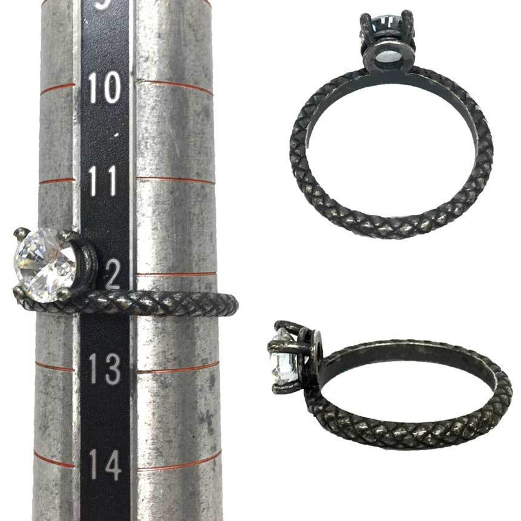 Bottega Veneta Intrecciato Silver 925 Band Ring (Pre-Owned)