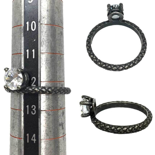 Bottega Veneta Intrecciato Silver 925 Band Ring (Pre-Owned)