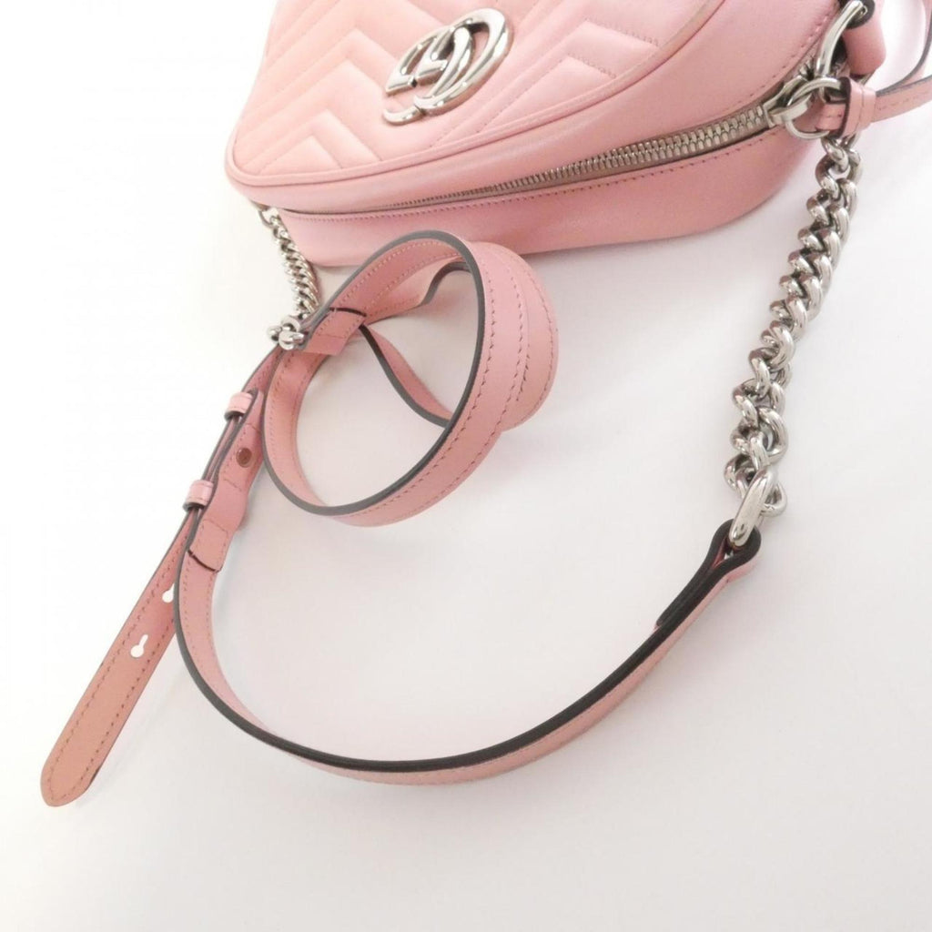 Gucci Pink Leather Shoulder Bag (Pre-Owned)