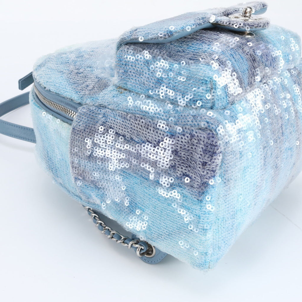 Chanel Blue Leather Backpack (Pre-Owned)