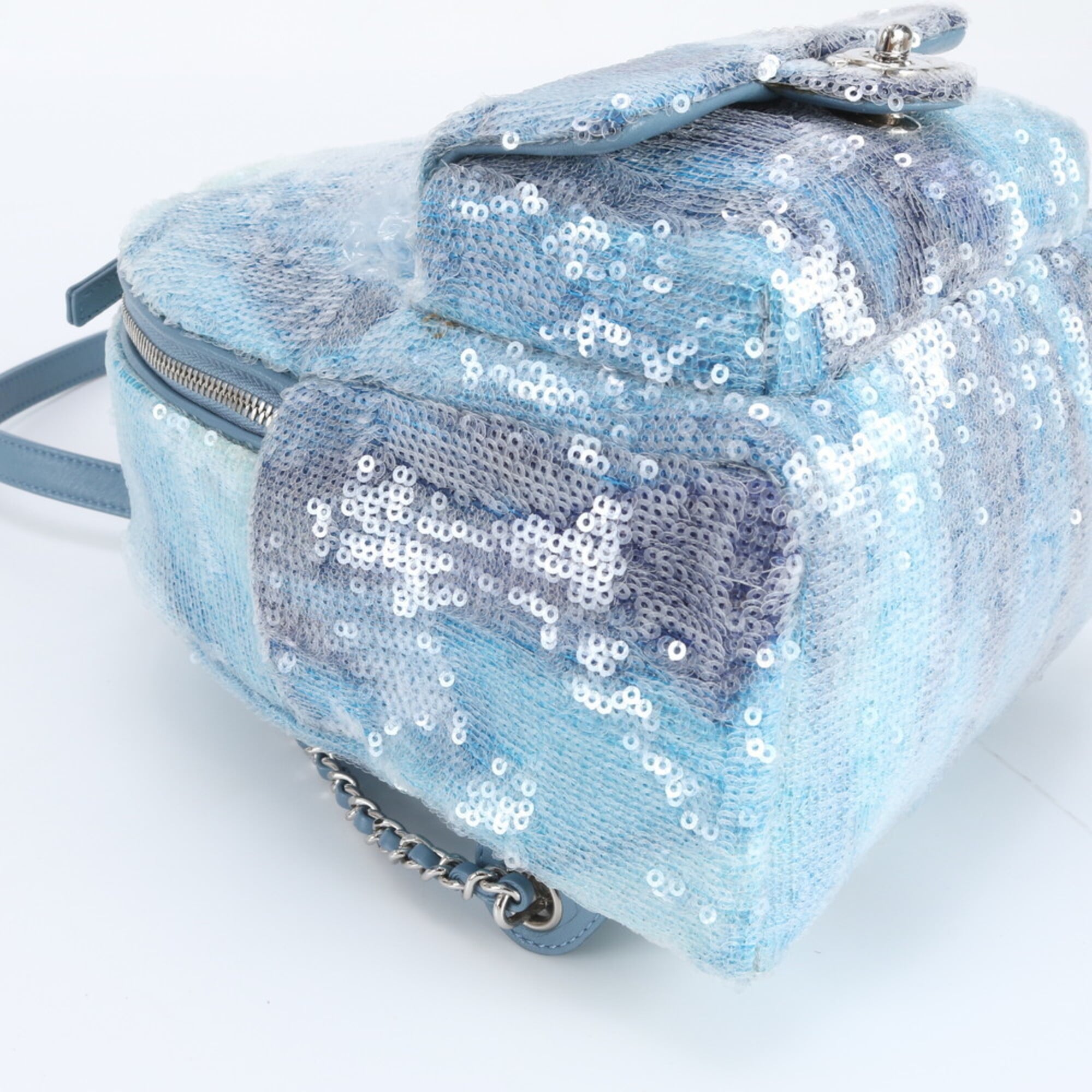 Chanel Blue Leather Backpack (Pre-Owned)