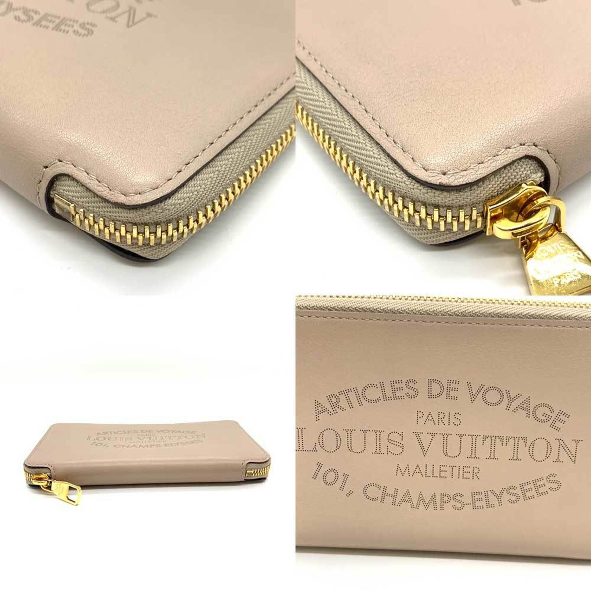 Louis Vuitton Parnassea Beige Leather Long Wallet (Bi-Fold) (Pre-Owned)