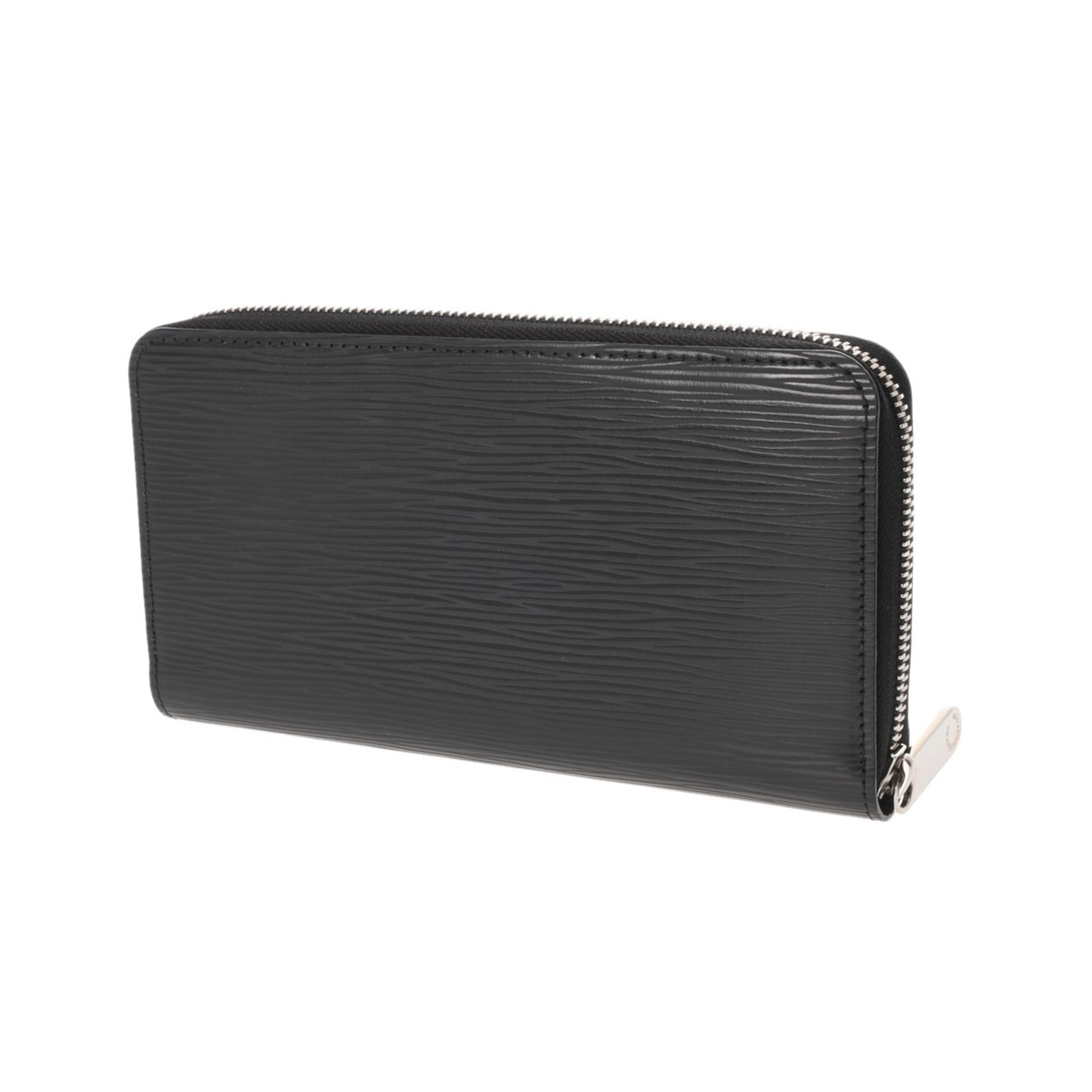 Louis Vuitton Noir Leather Long Wallet (Bi-Fold) (Pre-Owned)