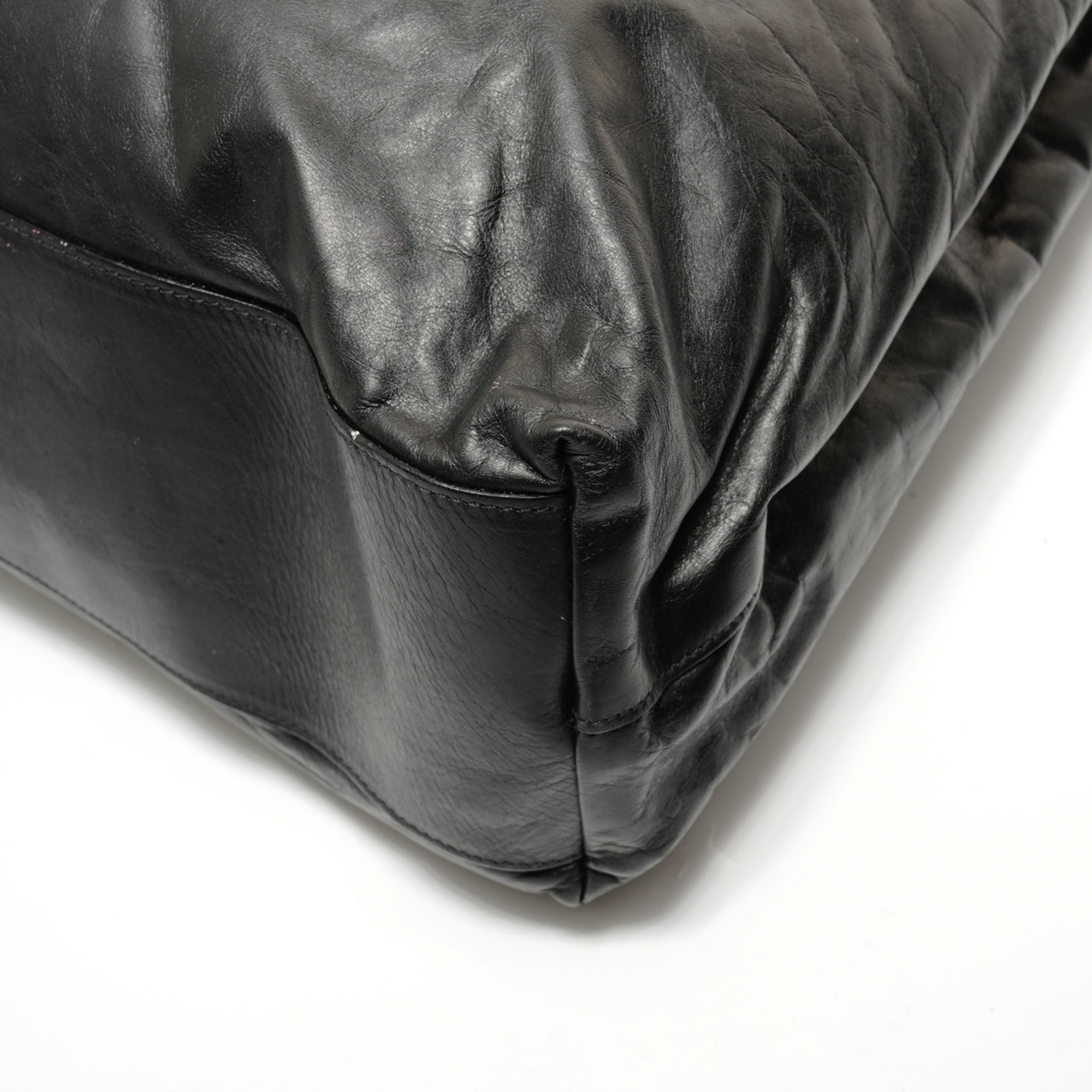 Prada Black Leather Tote Bag (Pre-Owned)
